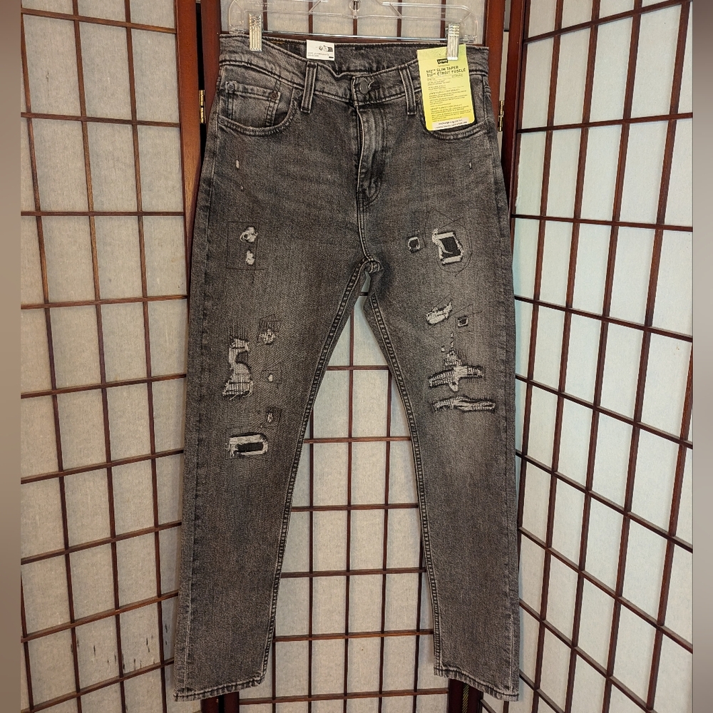 Levi's 512 Slim Taper Grey Sz 30x32 - Picture 3 of 8